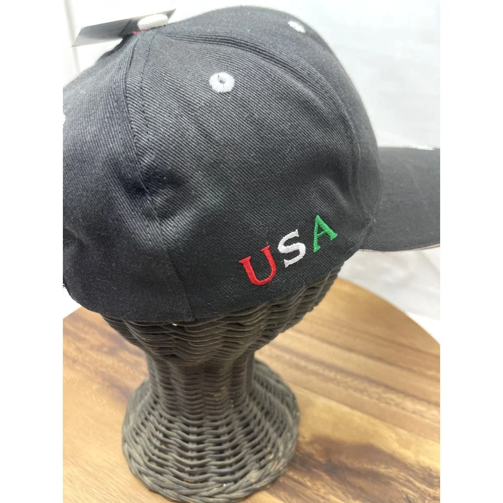 WASHINGTON DC Hat Cap SOUVENIR STITCHED BLACK ADJUSTABLE‎ BASEBALL CAPITAL USA